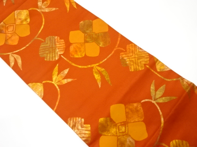 花唐草模様織り出し名古屋帯